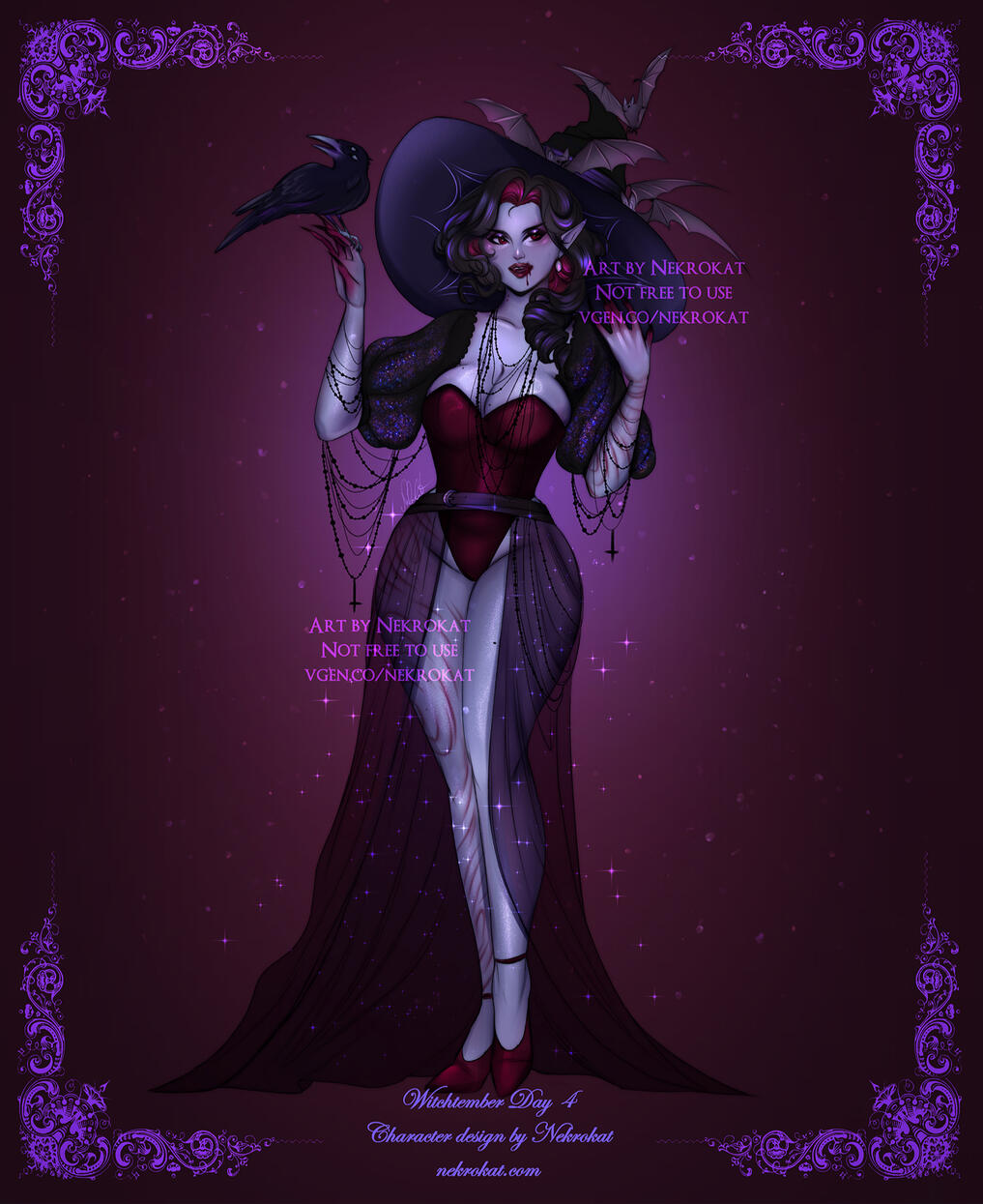 Vampire - Messenger of the night, she's observing people from dark alleyways, and keeps notes on everyone who might cause trouble on her territory. Dangerous, but super nosy.