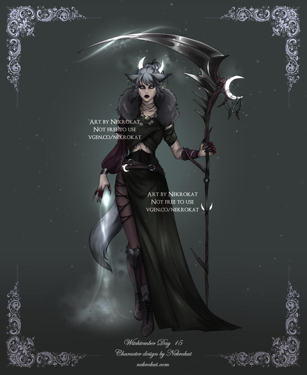 Wolf - Fogbringer Witch of the dark harvest; hunts animals to offer for her wolf ancestors - the fog obscures her in the open fields. Maintains balance, wreaks havoc on those who take more than necessary.