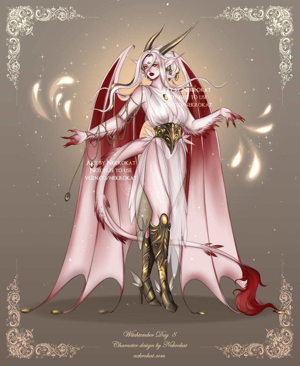 Dragon - Once chained by humans, now enjoying the free skies. She has magical powers that turn living creatures to gold. Her main goal is to free creatures from cages, any means necessary.