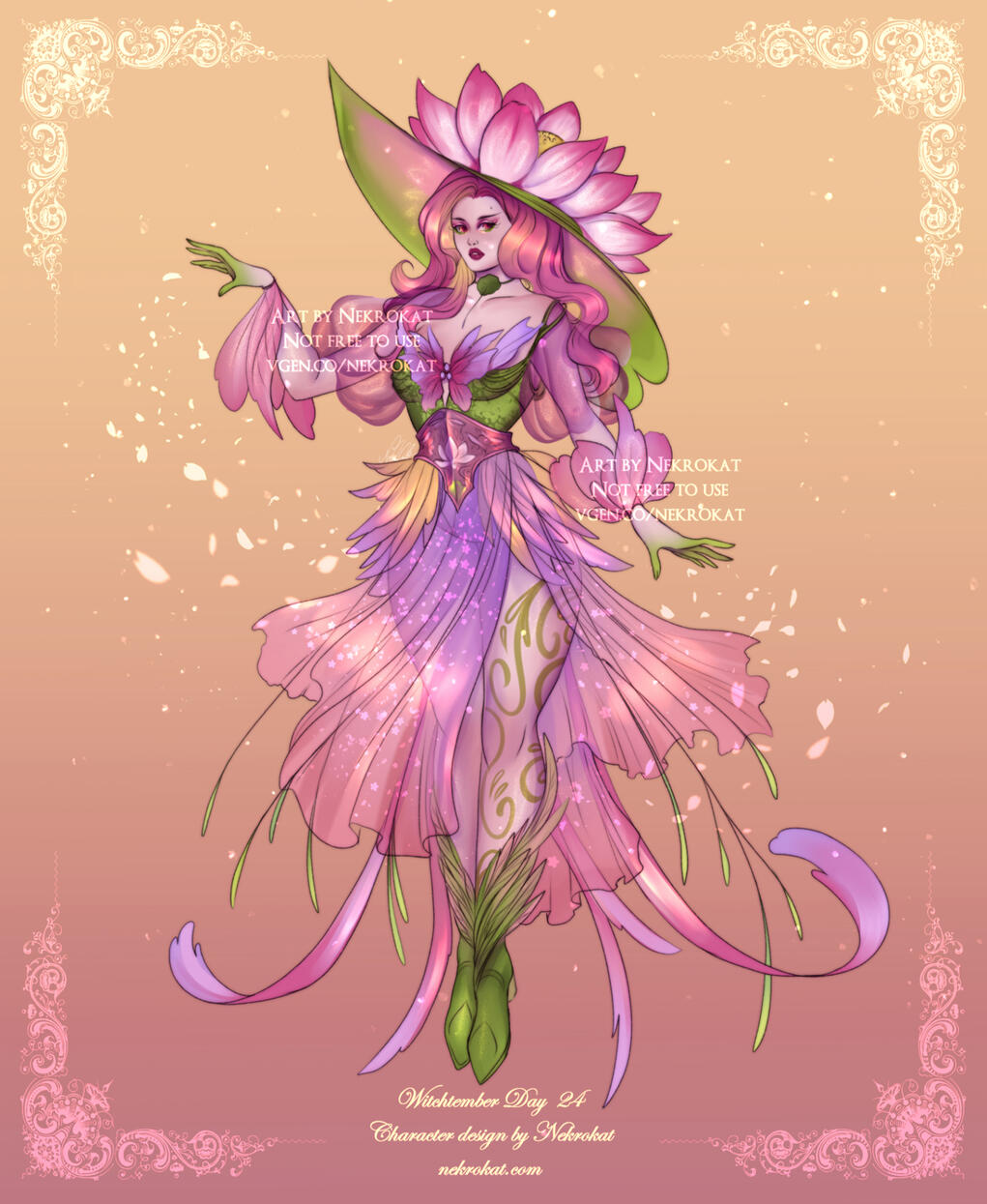 Flower - Magical botanist and researcher of giant flowers. Her garden is famous all across the land. Tailors magic imbued petals into dresses. An enthusiastic wild magic user who tries to tame it - one flower at a time.
