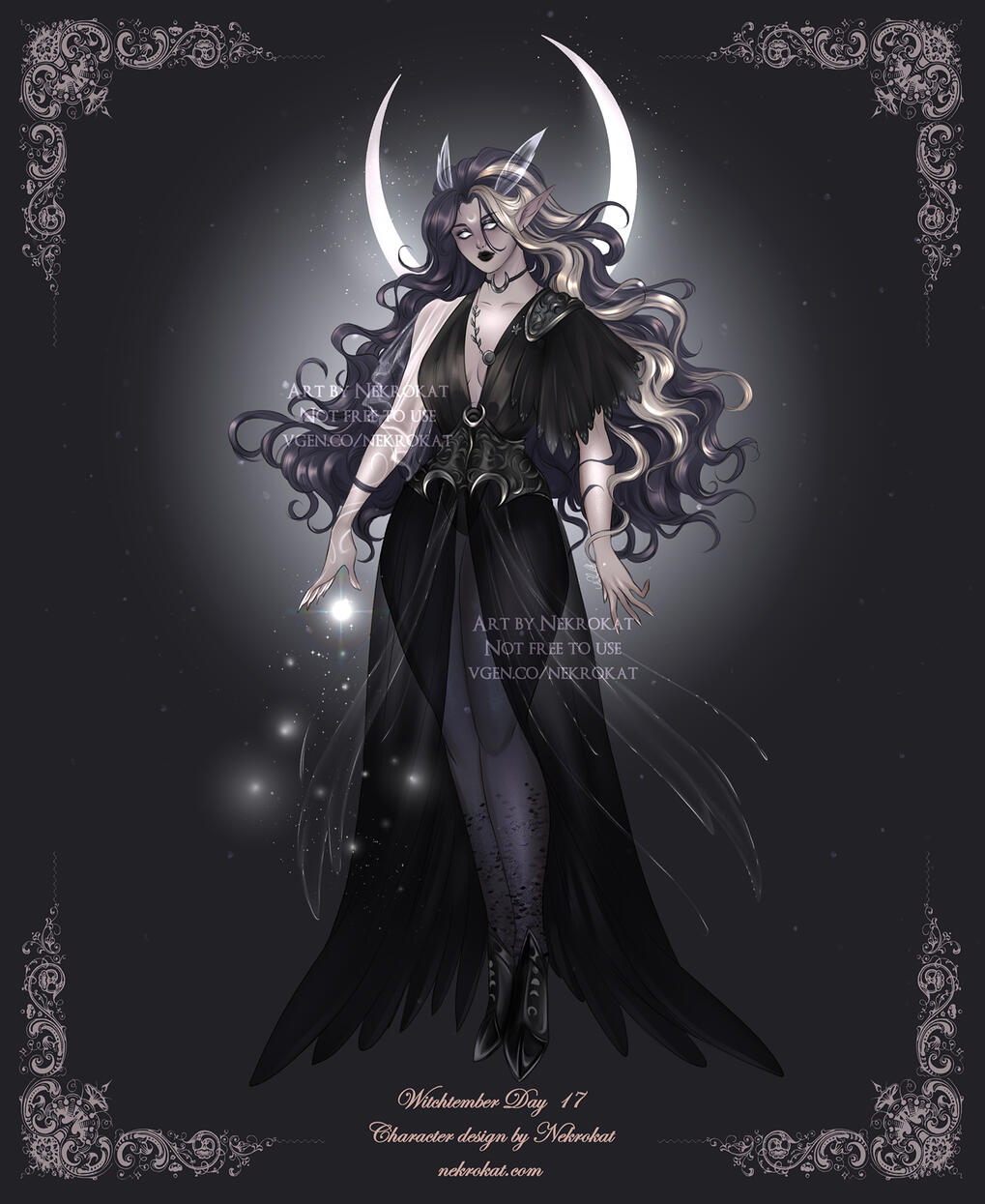 Lunar - Tender of the Moon Garden; she is a soft spoken, gentle lady who protects people from the shadows by absorbing their essence; converts it to astral energy to grow her magical plants.